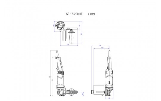 Снимка Сатинираща машина 1700W METABO SE 17-200 RT SET